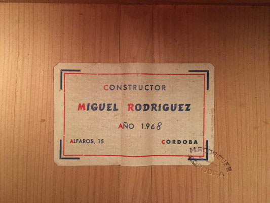 Miguel Rodriguez 1968 - Guitar 2 - Photo 33