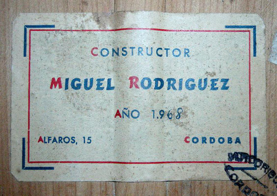 Miguel Rodriguez 1968 - Guitar 1 - Photo 7