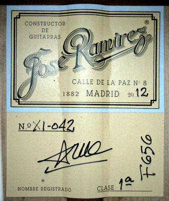 Jose Ramirez 2012 - Guitar 1 - Photo 8