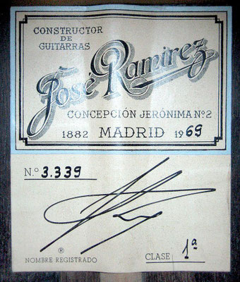 Jose Ramirez 1969 - Andes Segovia - Guitar 1 - Photo 3