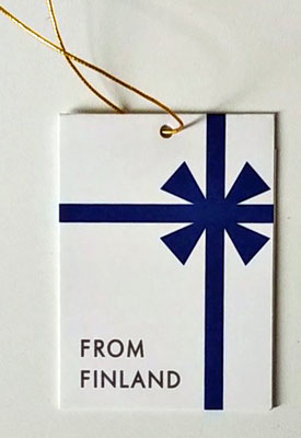 もこもこソックスにはフィンランド国内生産された安全で良質な製品にのみ与えられる「The Key Flag」という国旗マークがタグにつけられています。