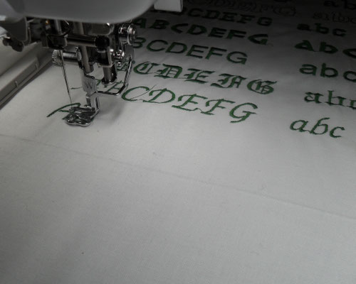 Verschiedene Schriftarten