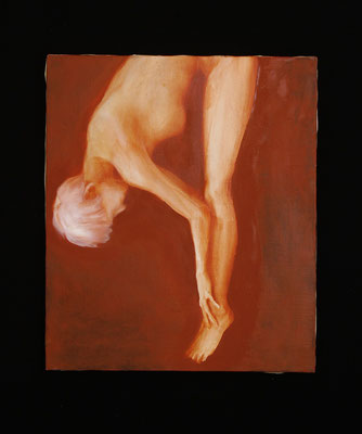 RED BODY in the frame Ⅳ　30000円　53×50㎝　oil on canvas  2015