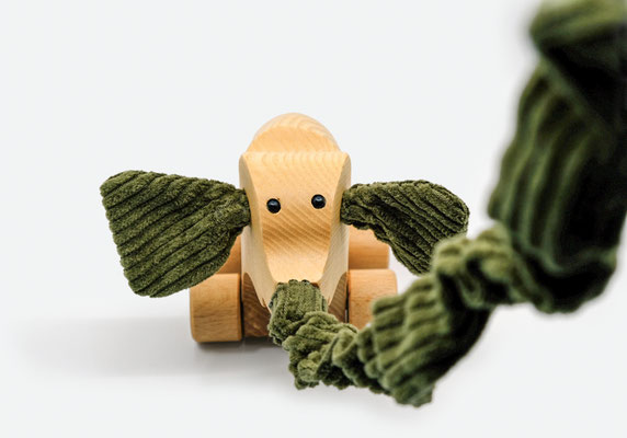 Ziehelefant, Kinder, Spielsachen, Holzspielzeug, Elefant, Stoffrüssel. Geschenke & Accessoires 