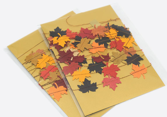 Girlanden, Papiergirlanden, Herbstblätter, Blättergirlanden, Papierhandwerk. Geschenke & Accessoires 