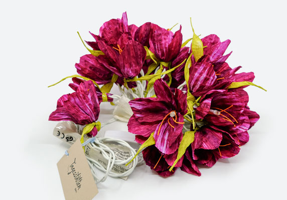 Lichterkette Blume, handgemacht, LED Lichterkette, Lichtgirlande. Geschenke & Accessoires 