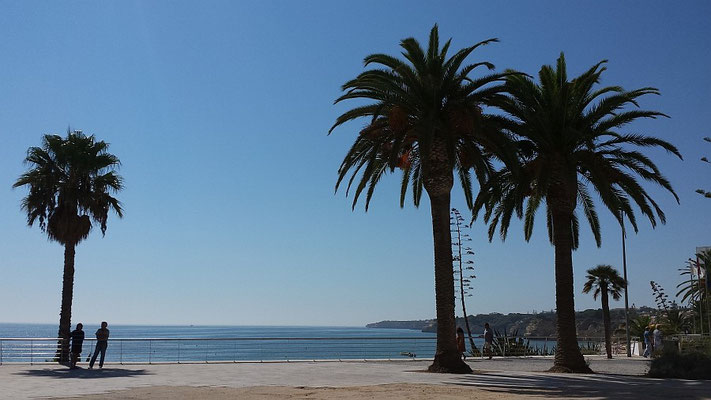 Beach promenade in Armação de Pêra. 