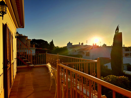 Sunrise on the upper terrace.