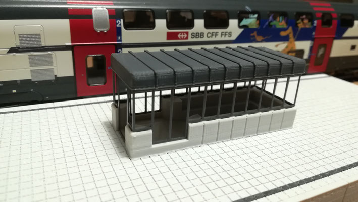 SBB Wartehäuschen H0
