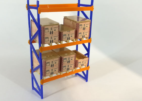 Paletten Hochregal H0 1:87