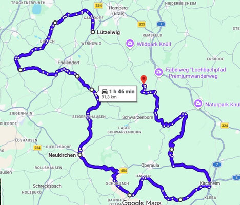 Ursprüngliche Strecke.
