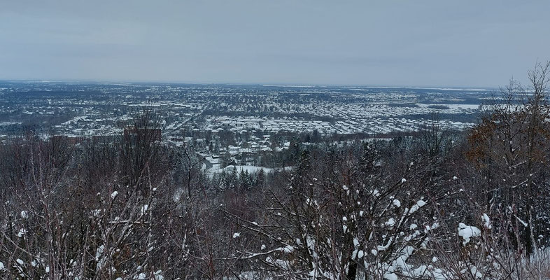 Vue de Victoriaville du haut plateau