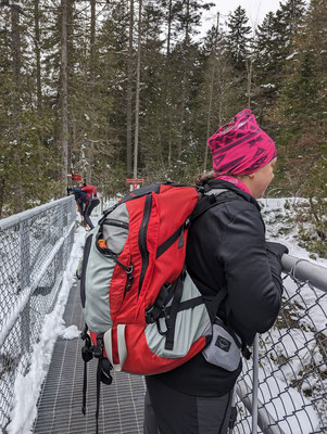 Mélanie sur la traverse