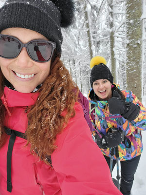 Denise et Nathalie dans la montée