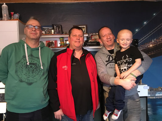 JJ Arthur mit Vater, Olli Voss, Ralf Lührs