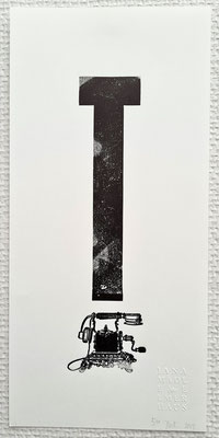 T – Telefon Plakat, Biotop-Naturpapier, 140 × 210 mm, limitiert 