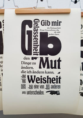 Gelassenheit Plakat, Römerturm Feinstpapier 350 × 500 mm, limitiert