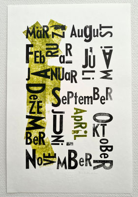 April Plakat, Römerturm, Löschkarton, 33 × 50 mm, limitiert