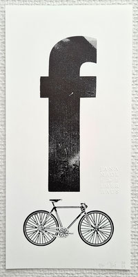 F – Fahrrad Plakat, Biotop-Naturpapier, 140 × 210 mm, limitiert 