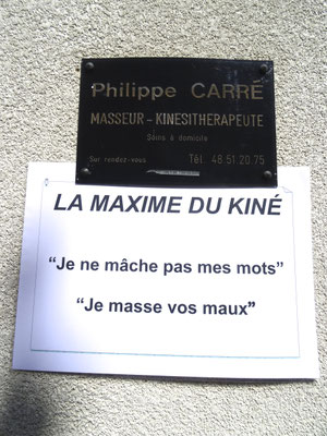 La maxime du Kiné