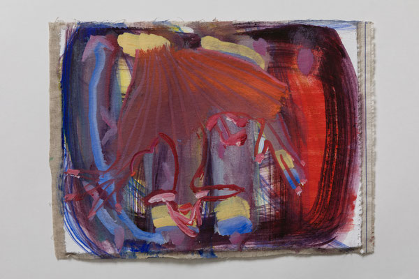 コウモリ　Oil on Handmade Canvas　24.5 x 33 cm