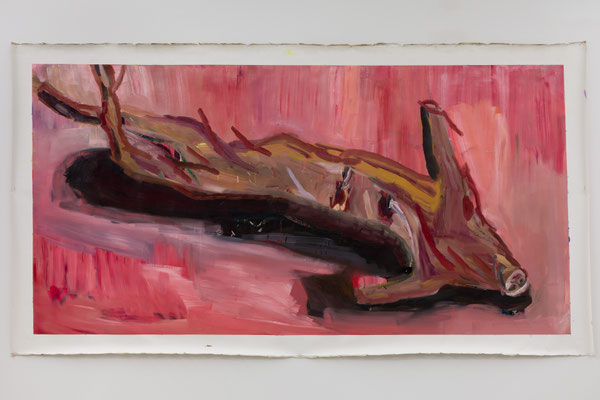 私が戻ろうとする私の身体　Oil on Canvas　142 x 267 cm　個人蔵