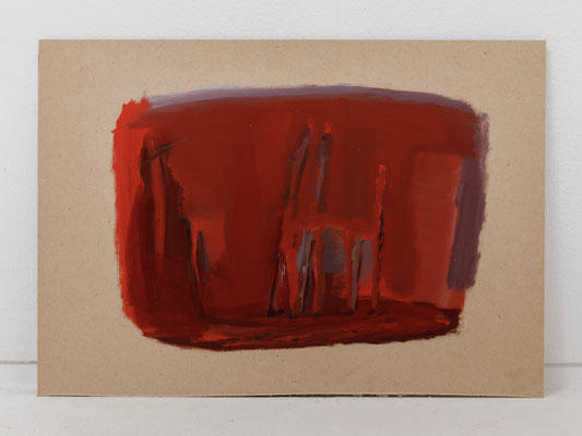炉（少女）2023.5.4　Furnace (Girl) 4.May.2023　Oil on Wood board　21 x 30 cm　個人蔵
