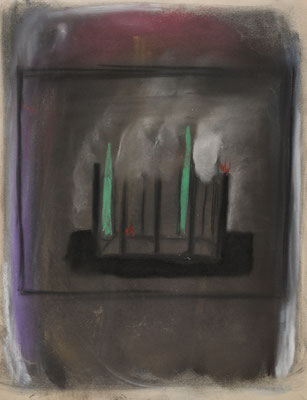 小さい家のためのスケッチ6/Sketch for a Little House6　pastel on paper/2017　P10(53.0×41.0cm)