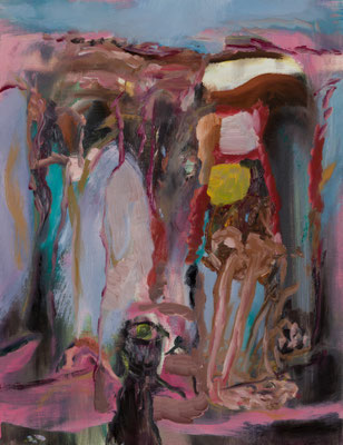 鳥居　 Oil on Canvas　P10(53×41cm)　個人蔵