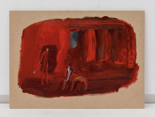 炉 2023.4.27　Furnace 27.Apr.2023　Oil on Wood board　17.2 x 23.9 cm　個人蔵