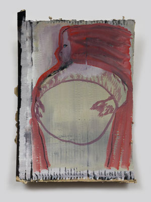 からの"容器"　Acrylic on Cardboard　53.5 x 37.2 cm