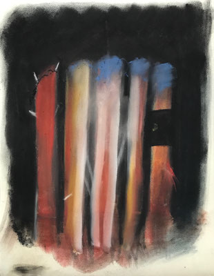 小さい家のためのスケッチ2/Sketch for a Little House2　pastel on paper　P10(53.0×41.0cm)　個人蔵