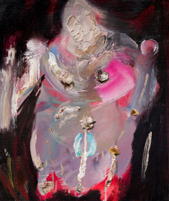 この世に生まれて　Born in This World　oil painting　F8(45.5×38.0cm)