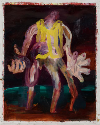 Yellow Life Jacket　Oil on Canvas　91 x 72.7 cm（99.5 x 80.5 cm キャンバスサイズ）　個人蔵