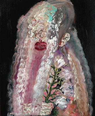 触覚の花嫁　Bride of the Tactile　oil painting　F12(60.6×50cm)　個人蔵