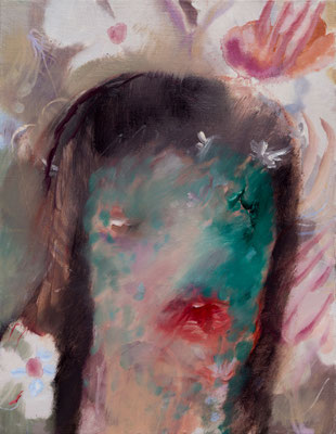 Oasis1　oil painting　F6（41×31.8cm)　個人蔵