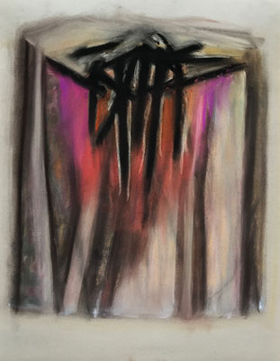 小さい家のためのスケッチ1/Sketch for a Little House1　pastel on paper　P10(53.0×41.0cm)　個人蔵