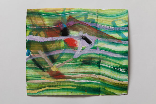 戦い 2　Oil on Handmade Canvas　20.9 x 24.3 cm　