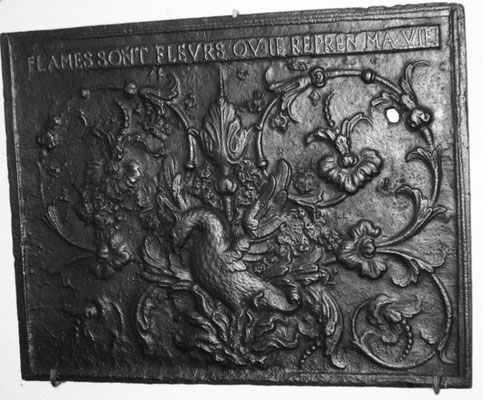 Inv.-Nr. 262   Phönix, Kaminplatte 90 x 70, Villerupt (Lothringen), um 1688