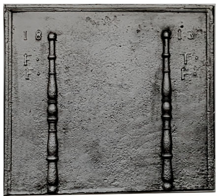  Nr. 400   Hochzeitsplatte  Kaminplatte, xx x xx cm, Lothringen, dat. 1818 