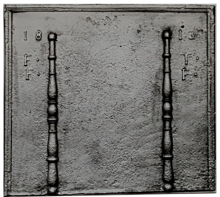  Nr. 400   Hochzeitsplatte  Kaminplatte, xx x xx cm, Lothringen, dat. 1818 