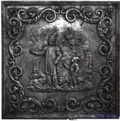Inv.-Nr. 339   Jakobiner, Kaminplatte 80 x 80 cm, Lothringen, um 1795
