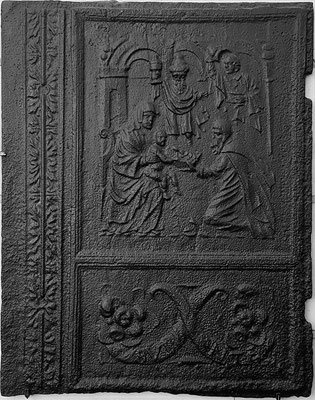 Inv.-Nr. 201   Die Anbetung der Könige Ofenplatte 57 x 71 cm, Quint, ab 1683 