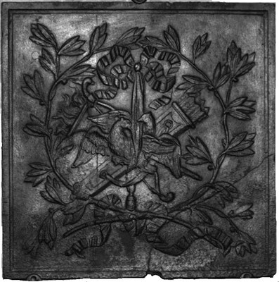 Inv.-Nr. 256   Allegorie der Liebe, Kaminplatte xx x xx cm, Saarland (?), Ende 18. Jh.