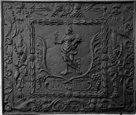 Inv.-Nr. 323   Pomona/Pax, Kaminplatte 85 x 72 cm, Quint, nach 1683