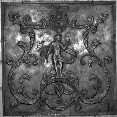 Inv.-Nr. 325   Venus, Kaminplatte 83 x 83 cm, Lothringen, 2. H. 18. Jh.