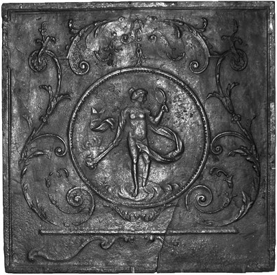 Inv.-Nr. 326   Venus, Kaminplatte 81 x 81 cm, Lothringen, 18./19. Jh.