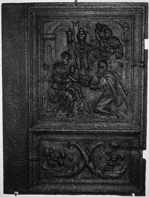  Inv.-Nr. 204   Die Anbetung der Könige, Ofenplatte 55 x 73 cm, Eisenschmitt/Weilerbach (?), ab 1683 