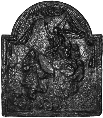  Inv.-Nr. 198   Mariä Verkündigung, Ofenplatte 52 x 60 cm, Lothringen, 1. H. 18. Jh. 