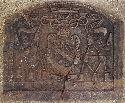 Inv.-Nr. 486  Wappen Leonard Waltrin, Kaminplatte, xx x xx cm, dat. 1575